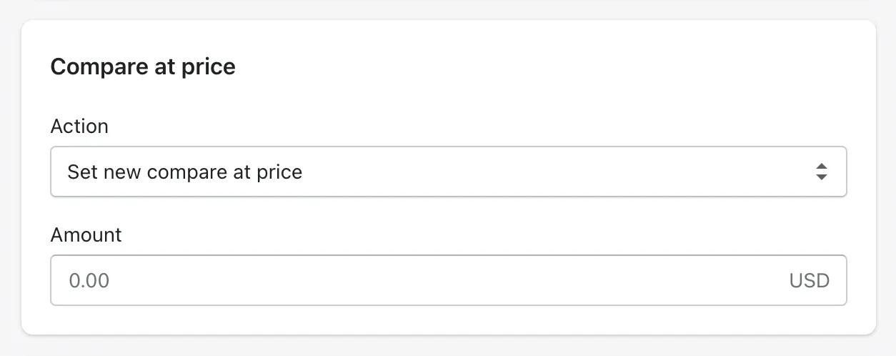 A storefront price with the original amount crossed out next to the discounted price