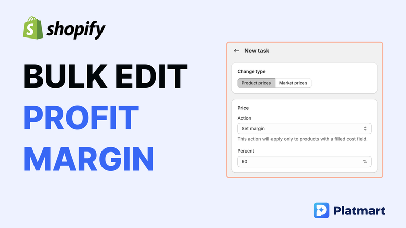 How to Bulk Edit Profit Margin in Shopify